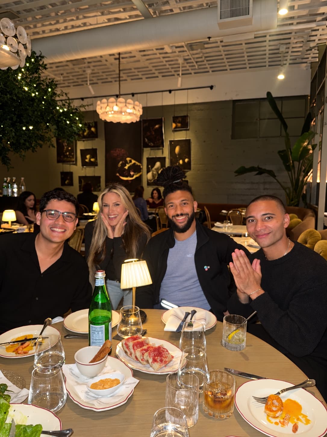 Domenic at dinner with ChatGPTricks, Paige Piskin, and Don Allen
