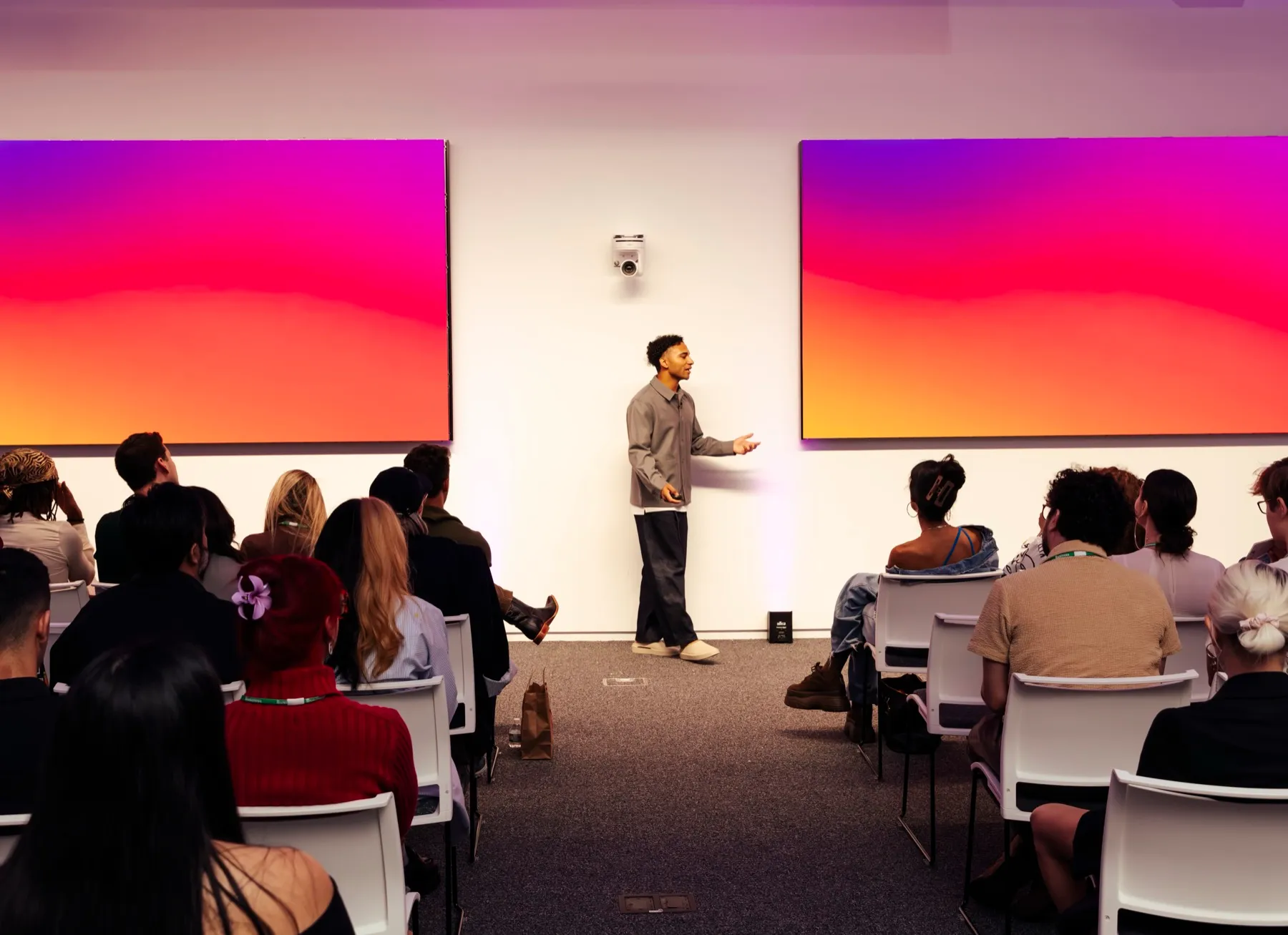 Domenic leading a workshop at Meta’s New York Creator Summit